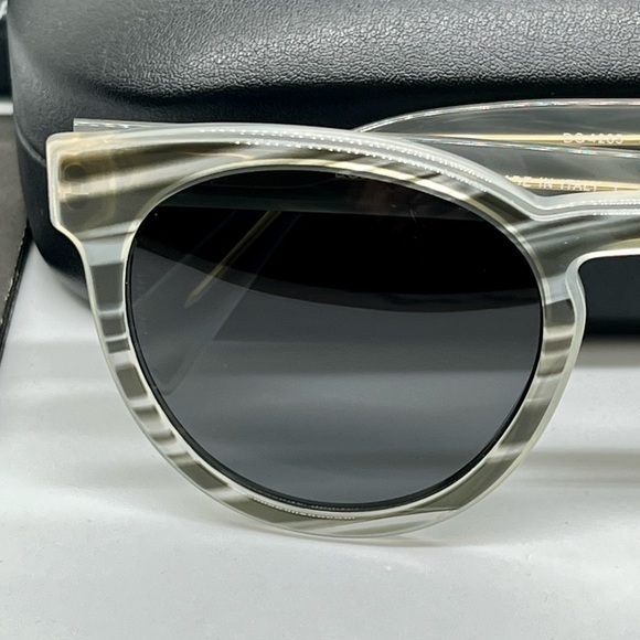 NEW Dolce & Gabbana 51mm Sunglasses Black Gray Striped Eyewear 100% Authentic - Picture 3 of 16